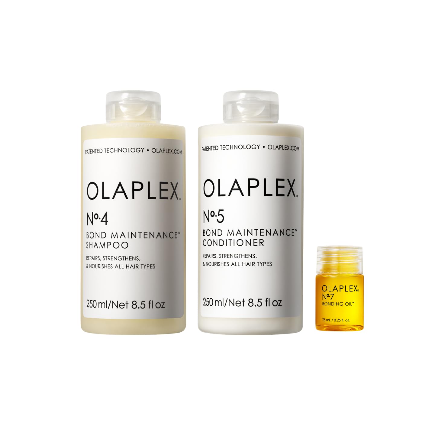 Olaplex No. 4, No. 5 & No. 7 Shampoo, Conditioner & Oil Set