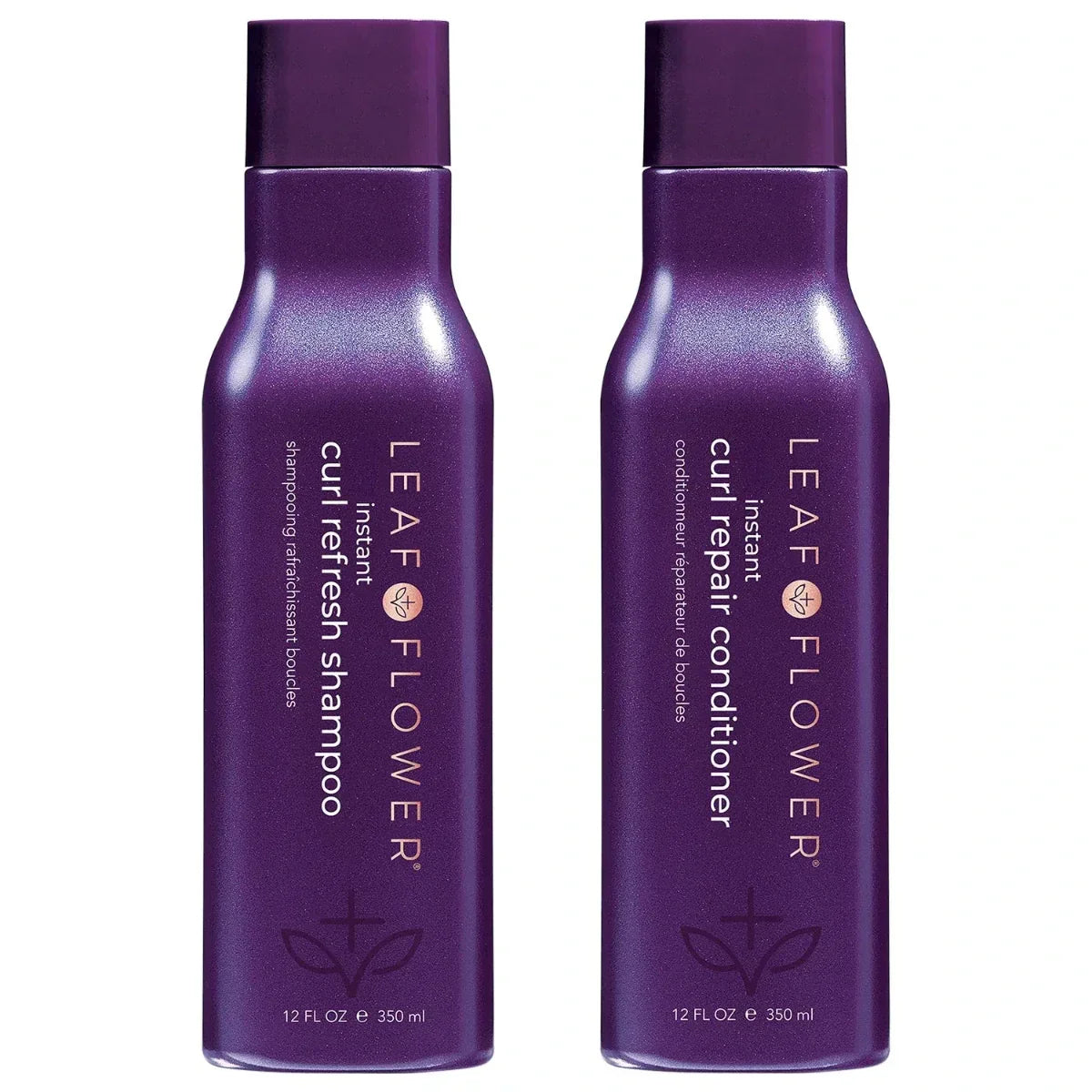 Leaf and Flower Instant Curl Refresh Shampoo & Curl Repair Conditioner Duo (12 oz)